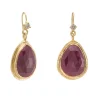 Tomfoolery One-Of-A-Kind Pink Sapphire & Champagne Diamond Pear Drop Earrings Sale