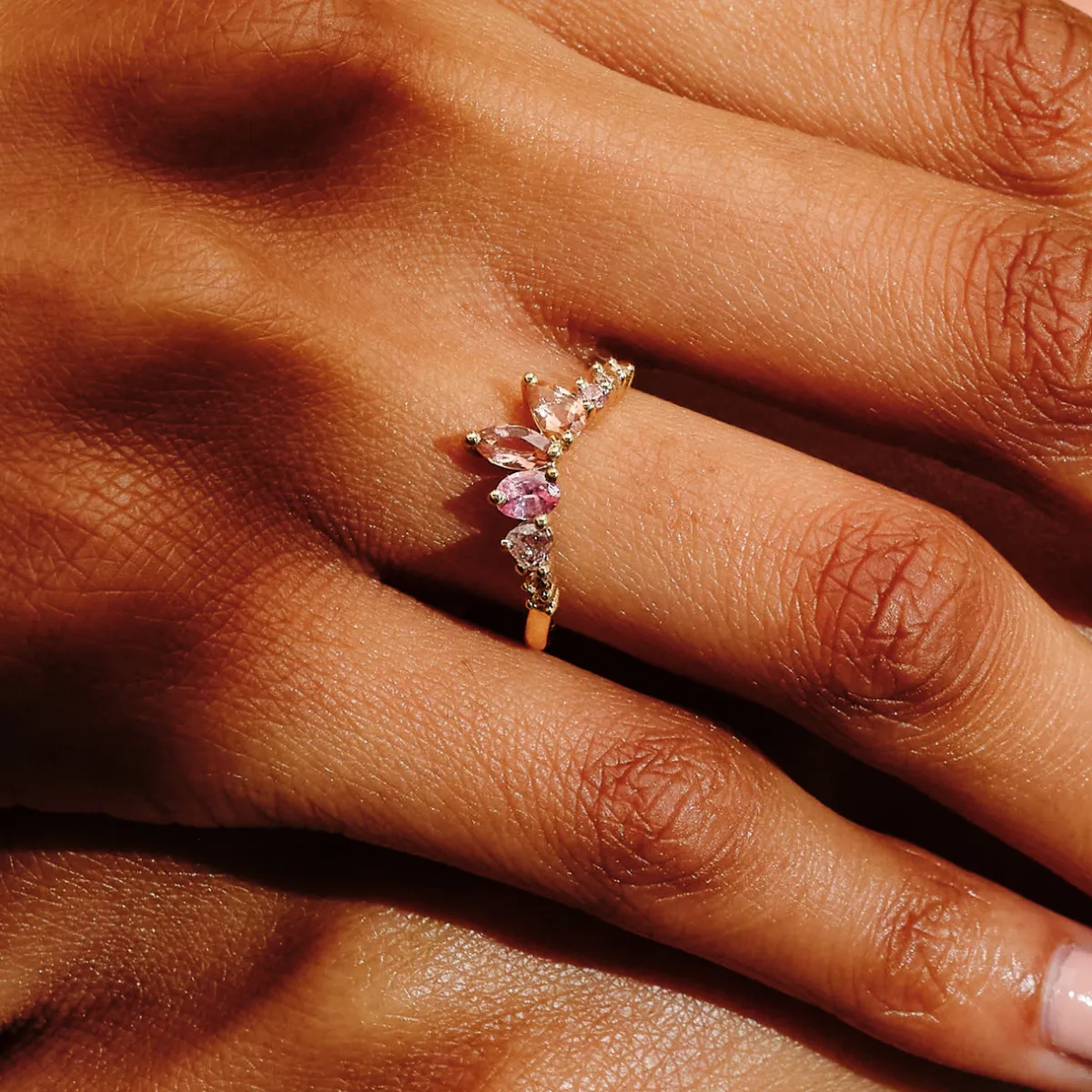 Tomfoolery One-Of-A-Kind Pink Spinel & Diamond Tiara Ring Online
