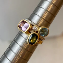 Tomfoolery One-Of-A-Kind Purple Spinel & Diamond Gold Ring Discount