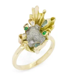 Tomfoolery One-Of-A-Kind Rough Diamond Cluster Ring Fashion