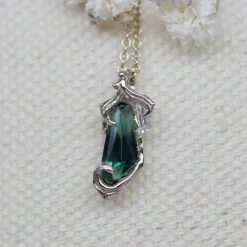 Tomfoolery One-Of-A-Kind Sapphire & Diamond Fae Drop Necklace Hot