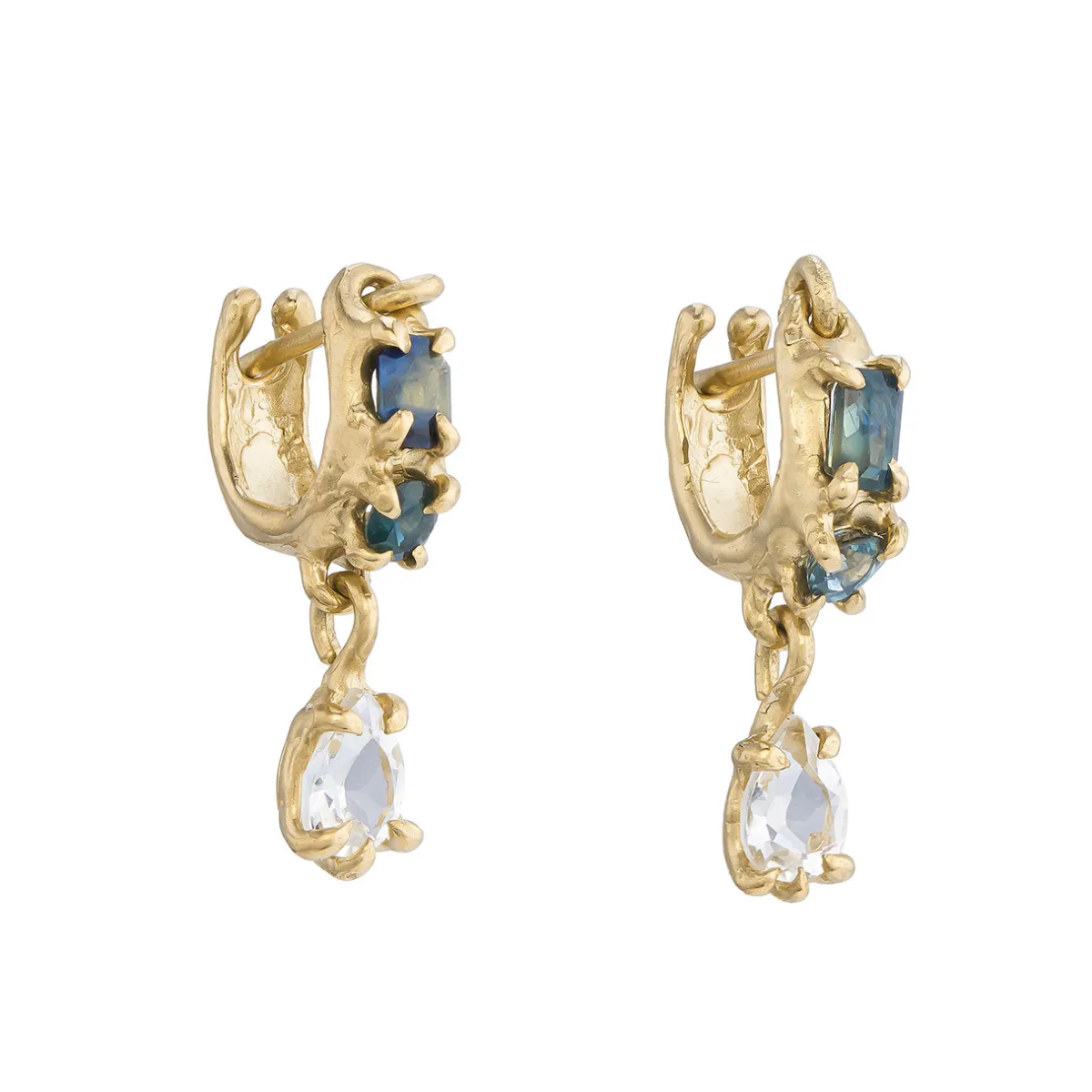 Tomfoolery One-Of-A-Kind Sapphire & Topaz Drop Earrings Discount