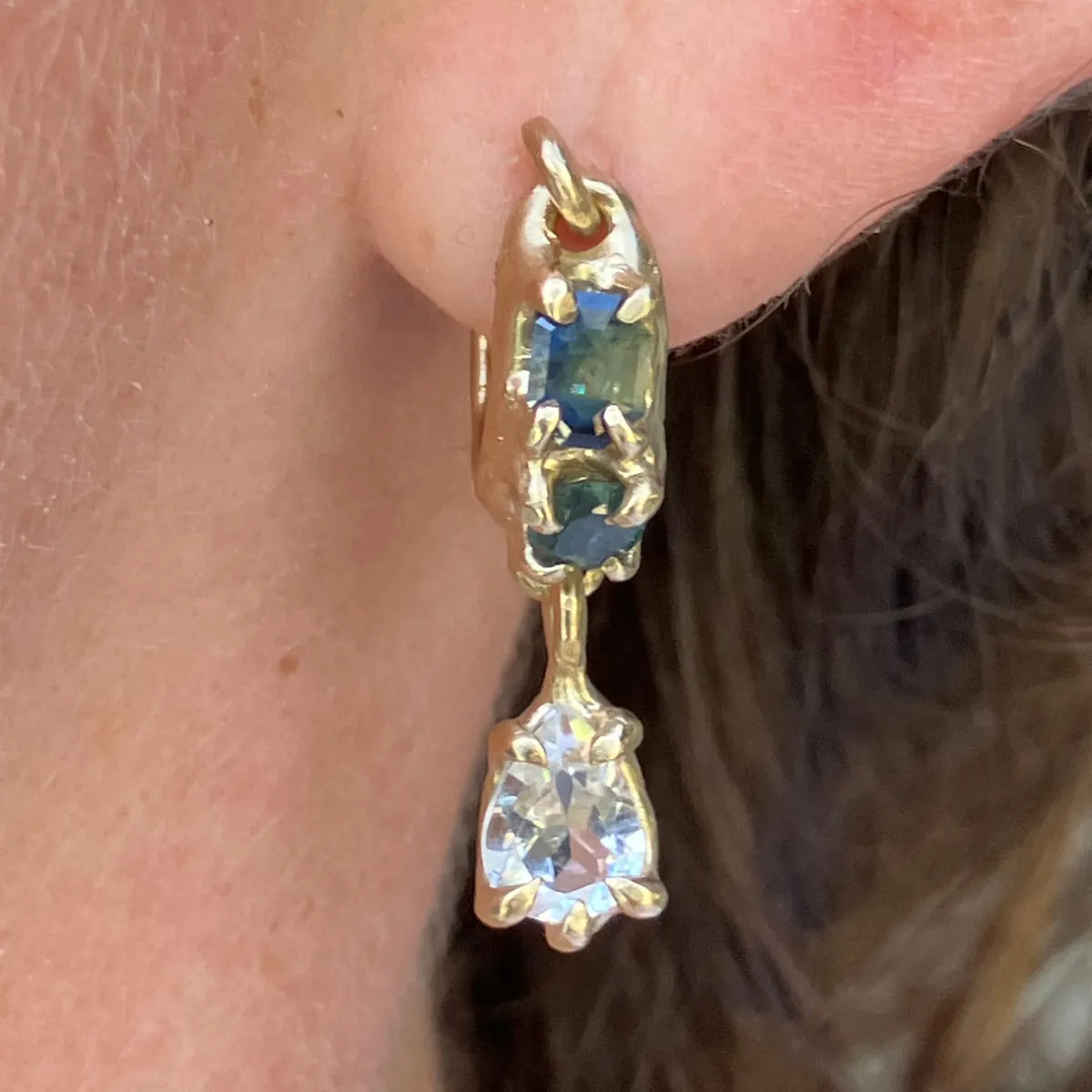Tomfoolery One-Of-A-Kind Sapphire & Topaz Drop Earrings Discount