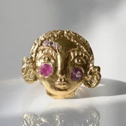 Tomfoolery One-Of-A-Kind Sapphire Face Ring Online