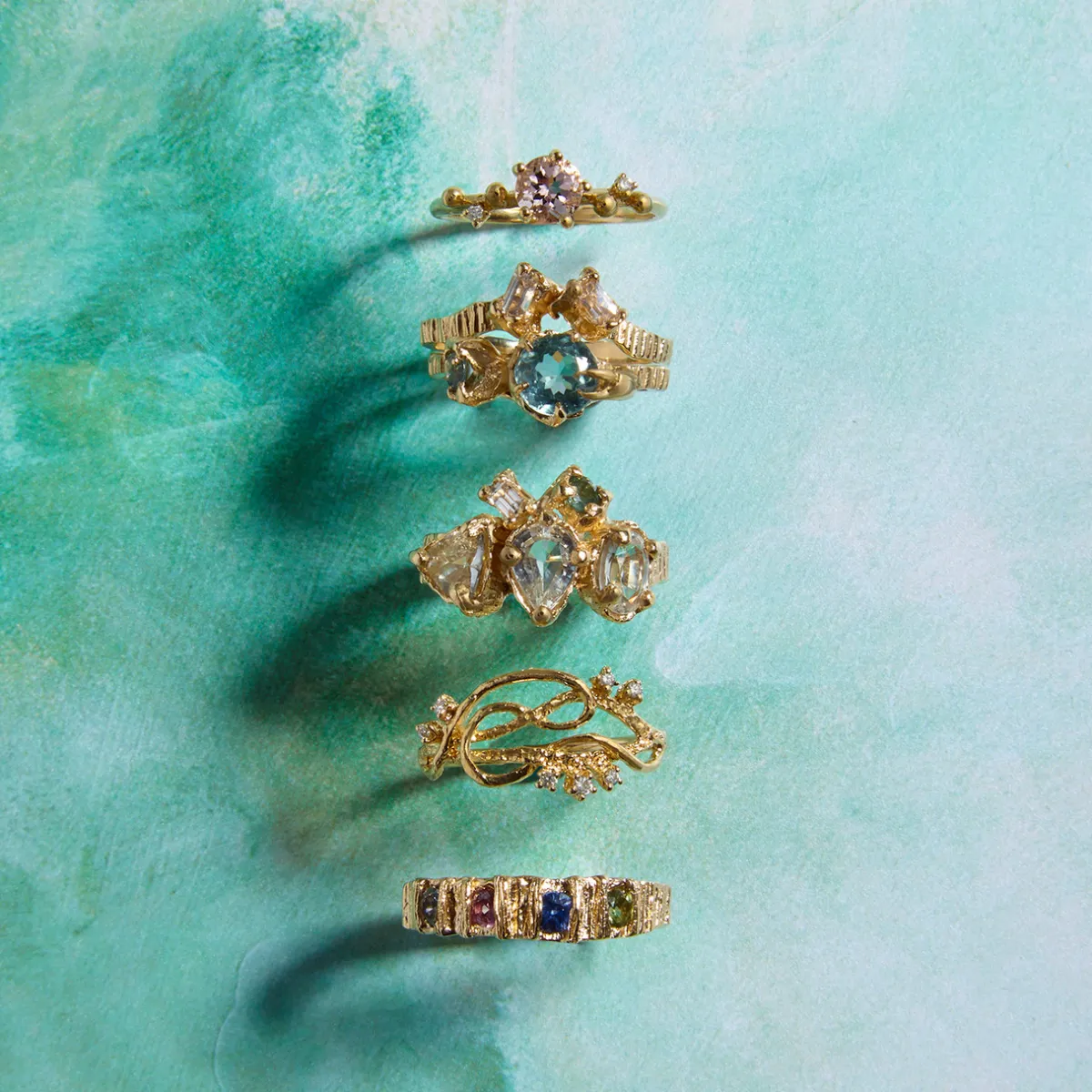 Tomfoolery One-Of-A-Kind Sea Floor Sapphire Ring Best