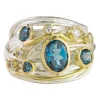 Tomfoolery One-Of-A-Kind Silver, London Blue Topaz and Diamond Art Ring Online