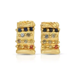 Tomfoolery One-Of-A-Kind Tabula Rasa Sapphire Studs Clearance
