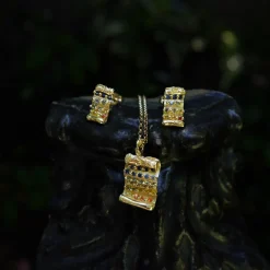 Tomfoolery One-Of-A-Kind Tabula Rasa Sapphire Studs Clearance