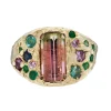 Tomfoolery One-Of-A-Kind Watermelon Tourmaline Cocktail Ring Clearance