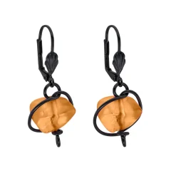 Tomfoolery Orange Resin Nugget Earrings Fashion