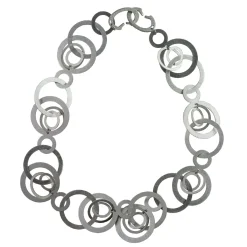 Tomfoolery Orbital Repeat Steel Statement Necklace Hot