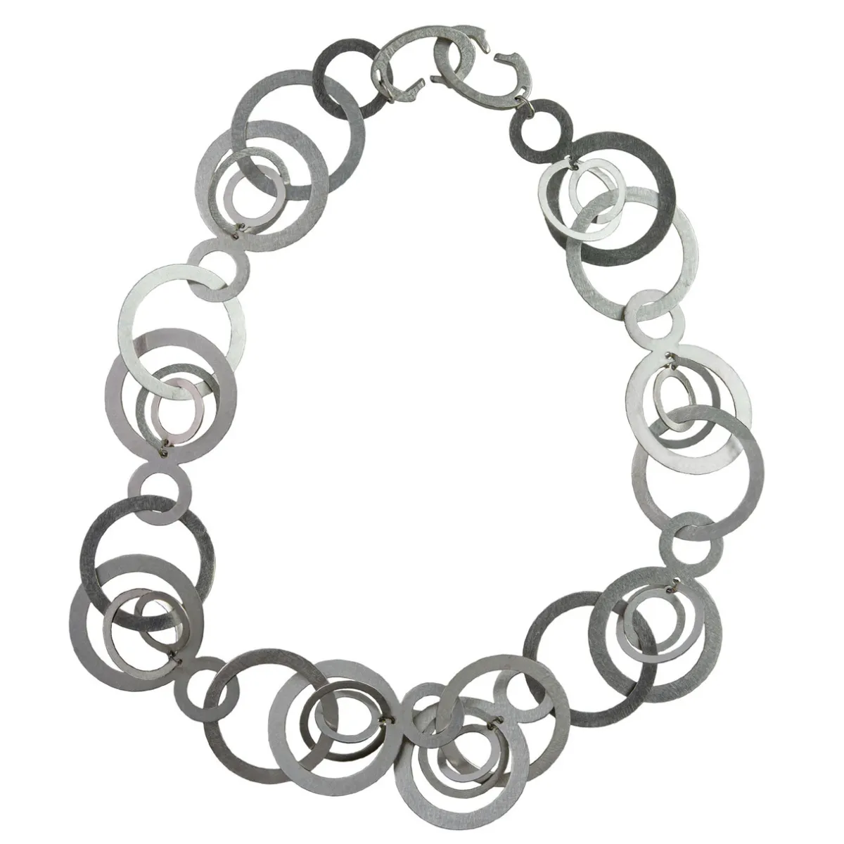 Tomfoolery Orbital Repeat Steel Statement Necklace Hot