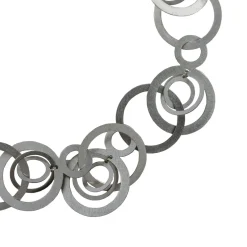 Tomfoolery Orbital Repeat Steel Statement Necklace Hot