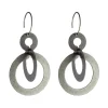 Tomfoolery Orbital Steel Drop Earrings New