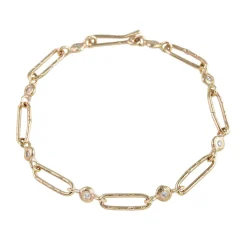 Tomfoolery Organic Diamond & 9ct Rose Gold Bracelet Outlet