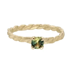 Tomfoolery Organic Twisted Sapphire Solitaire Ring Sale
