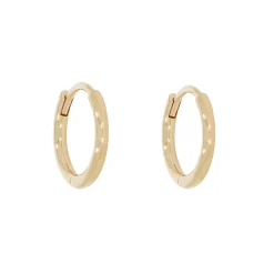 Tomfoolery Original 9ct Yellow Gold Round Clicker Hoops Outlet