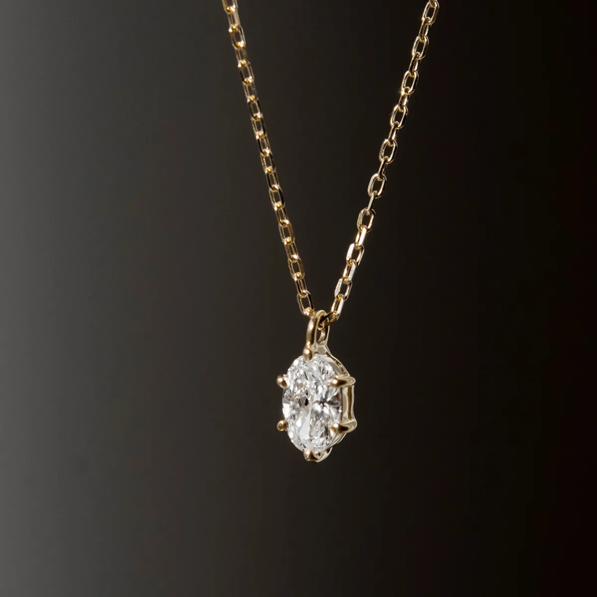 Tomfoolery Oval Diamond Pendant Hot