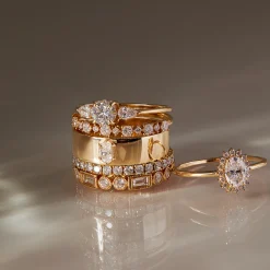 Tomfoolery Oval Diamond Solitaire Wide Ring Hot