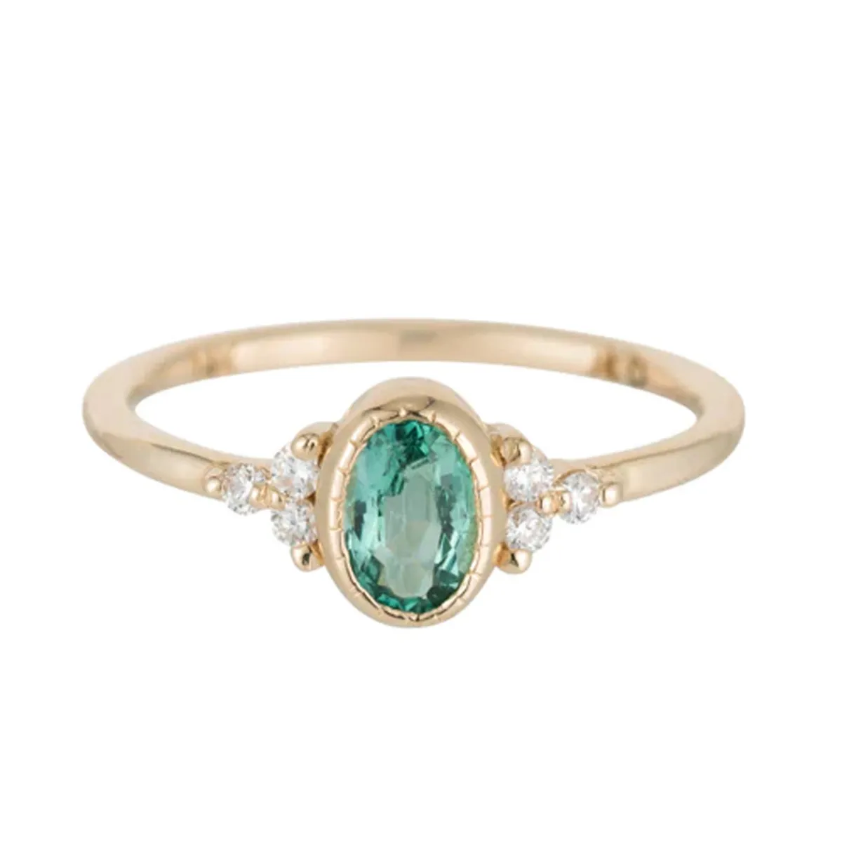 Tomfoolery Oval Emerald Cluster Ring Outlet