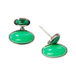 Tomfoolery Oval Orbit Malachite & Chrysoprase Earrings Sale
