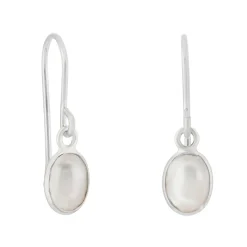 Tomfoolery Oval Pearl Bezel Drop Earrings Outlet
