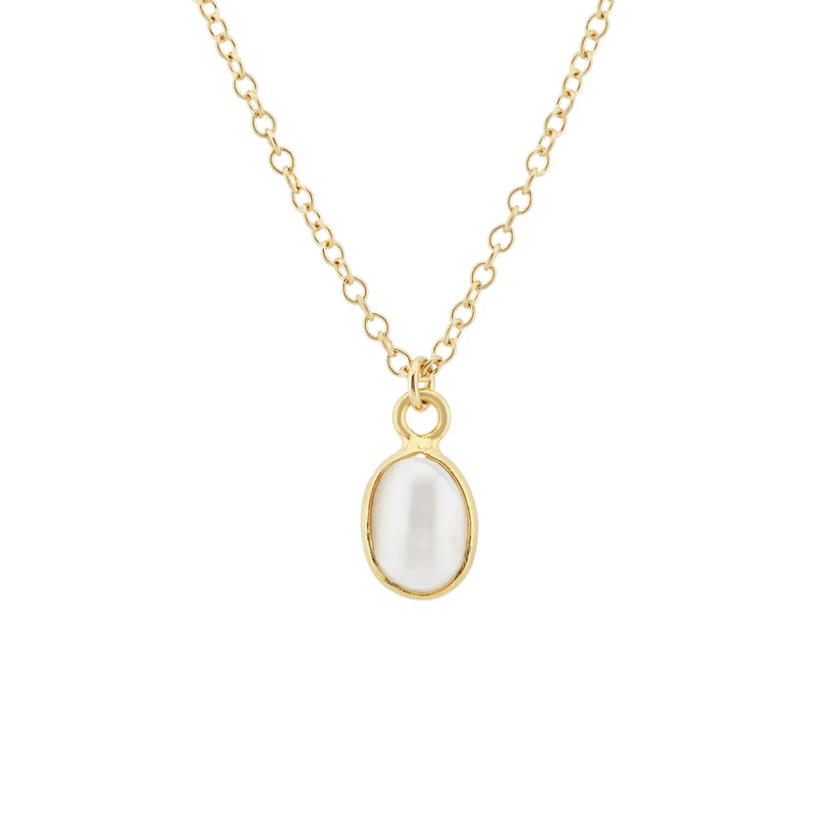 Tomfoolery Oval Pearl Bezel Pendant Outlet
