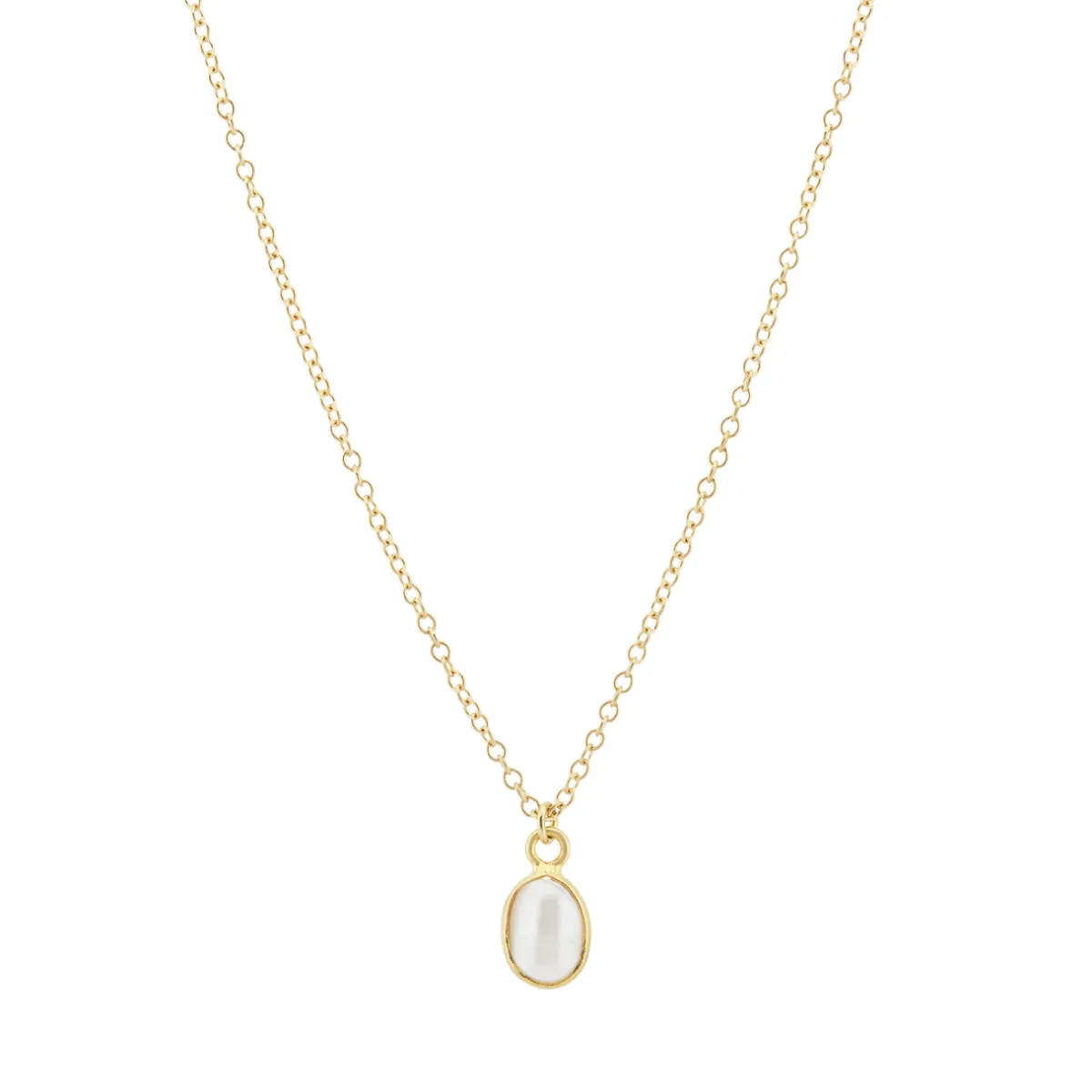 Tomfoolery Oval Pearl Bezel Pendant Outlet