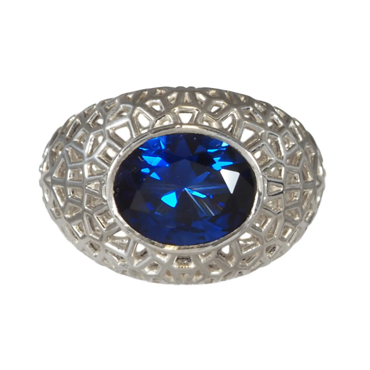 Tomfoolery Oval Sapphire Crackle Ring Online