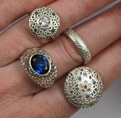 Tomfoolery Oval Sapphire Crackle Ring Online
