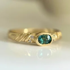 Tomfoolery Oval Sapphire Ripple Ring Best