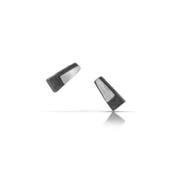 Tomfoolery Oxidised Silver Eclipse Baguette Studs Clearance