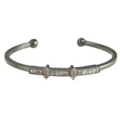 Tomfoolery Oxidised Silver Madison Bangle Fashion
