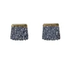 Tomfoolery Oxidised Silver Textured Studs New