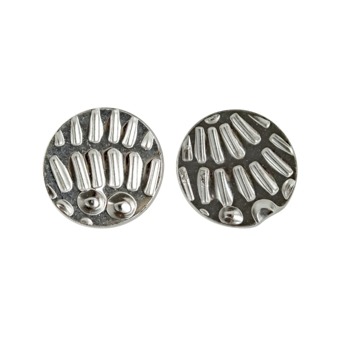 Tomfoolery Painted Pattern Studs Silver Sale