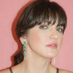 Tomfoolery Paloma Earrings Citric Green Hot