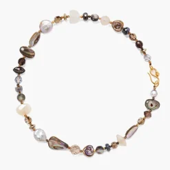 Tomfoolery Pandora Beaded Necklace Natural Mix Outlet