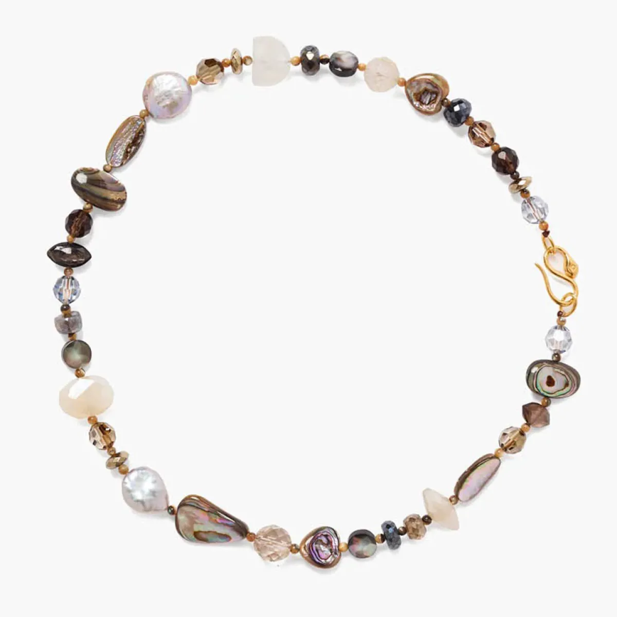 Tomfoolery Pandora Beaded Necklace Natural Mix Outlet