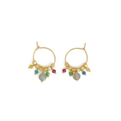 Tomfoolery Pastiglia Mini Labradorite Hoop Earrings Online
