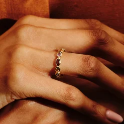 Tomfoolery Peach Mélange Mixed Cut Eternity Ring Online