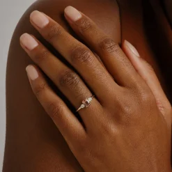 Tomfoolery Peach Tourmaline and White Diamond Ring Online
