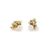 Tomfoolery Pearl and Diamond Cluster Studs Fashion