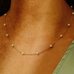 Tomfoolery Pearl Chain Necklace Outlet