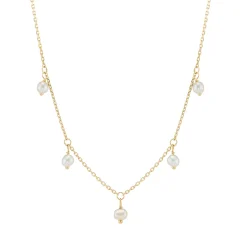 Tomfoolery Pearl Five Droplet Necklace Hot