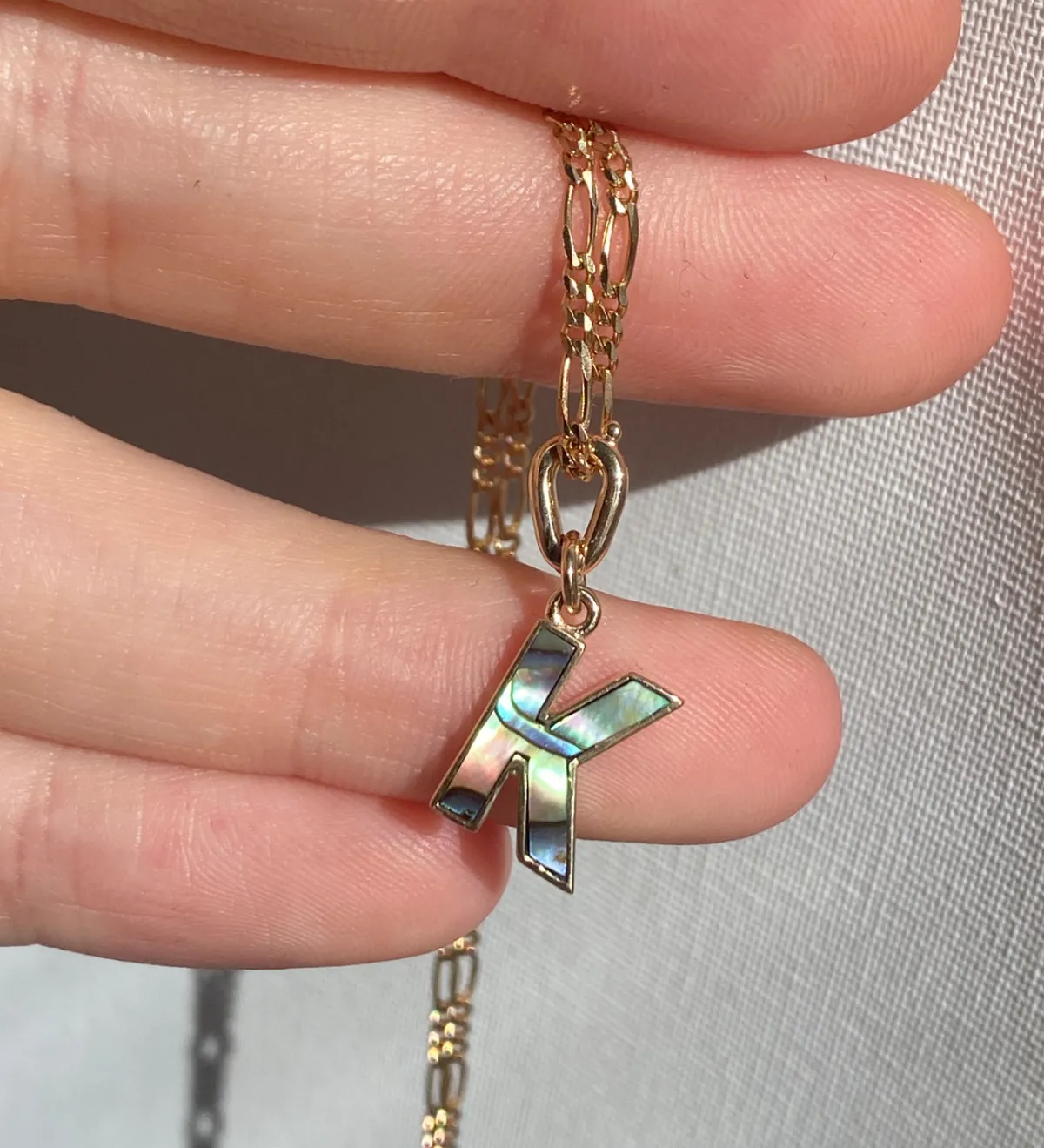 Tomfoolery Pearl Initial Plaque Pendant Outlet