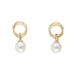 Tomfoolery Pearl Twist Loop Drop Earrings Outlet