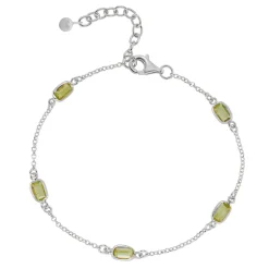Tomfoolery Peridot Octagon Beaded Bracelet Discount