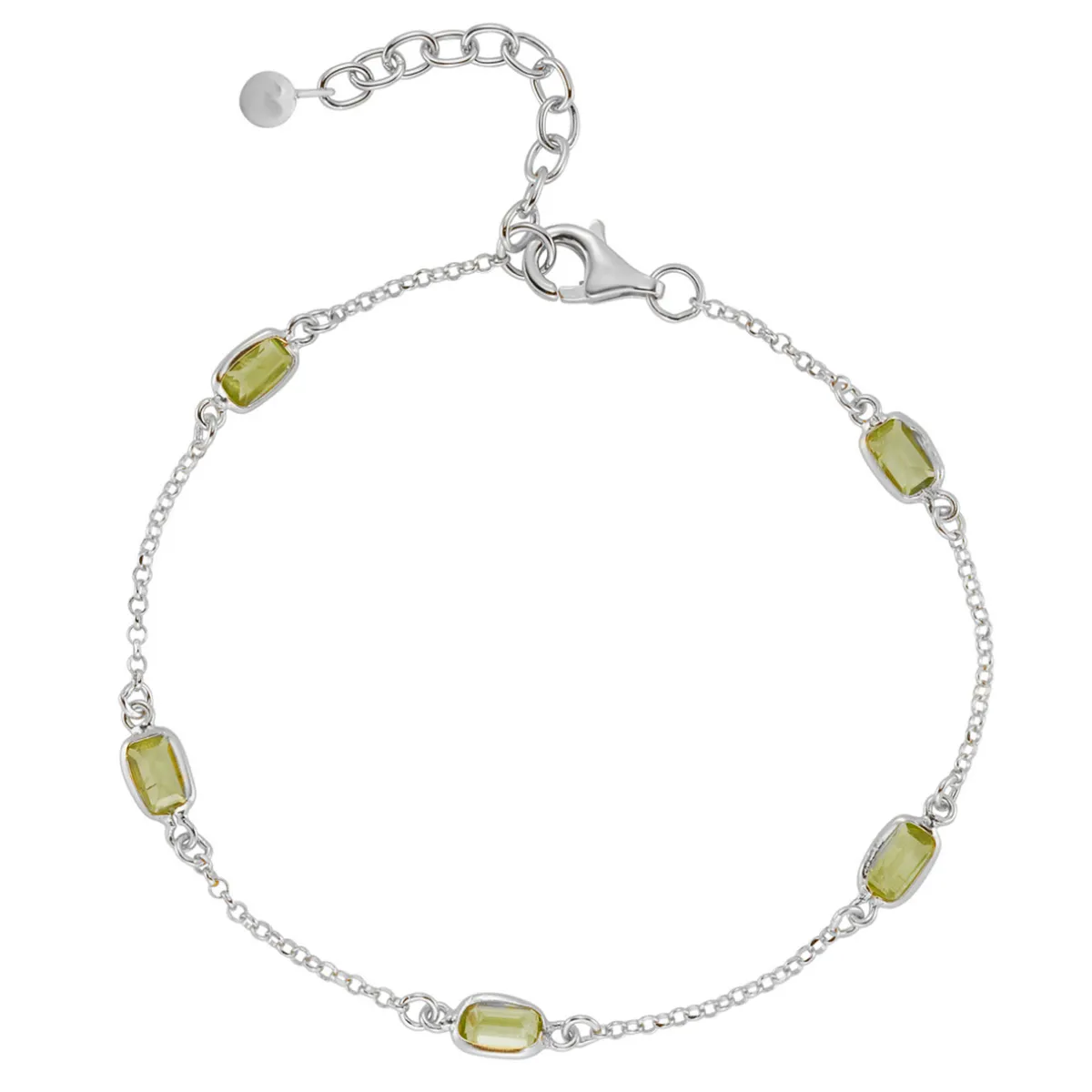 Tomfoolery Peridot Octagon Beaded Bracelet Discount