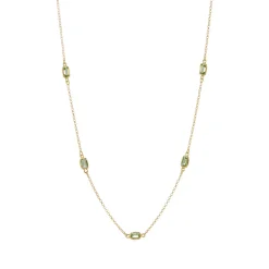 Tomfoolery Peridot Octagon Chain Necklace Discount