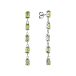 Tomfoolery Peridot Octagon Drop Earrings Clearance